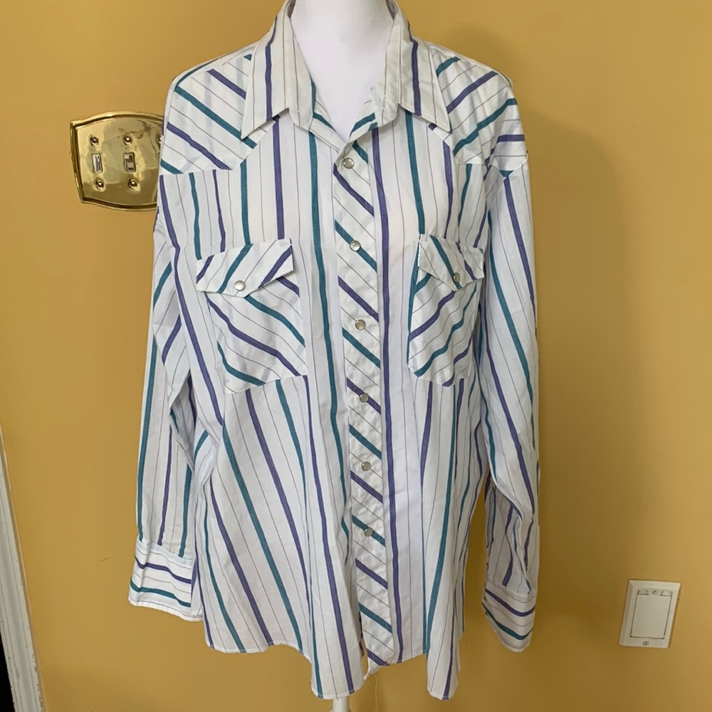 💗MENS - Stripe button up multicolor shirt (copy) - Picture 1 of 6